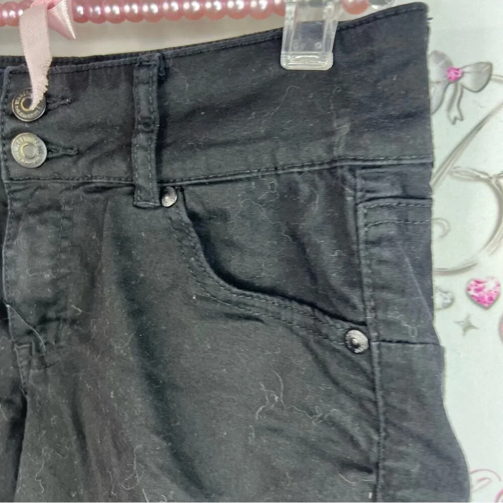 Warehouse one bottoms up mid sho shorts Classic Black Women's Jean Shorts cargo - Picture 4 of 10